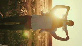 silhouette happy family, father carries little daughter kid child girl his shoulders sunset park, dream game pilot plane superhero, emotional well-being, family moment, sunset serenity, together at - Powered by Shutterstock - Get 15% off with code: PIKWIZARD15