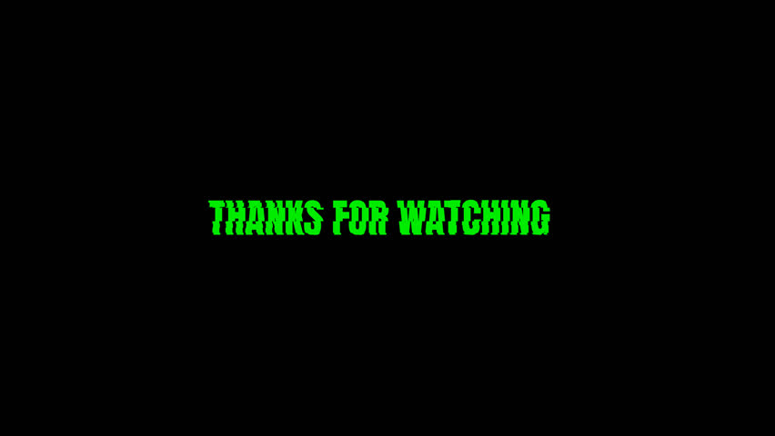 Thanks for Watching text in a glitchy style with alpha channel. 4k vidio animation