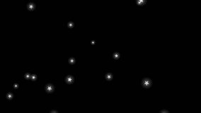 Falling Five Pointed Metallic Stars Animation with Twinkling Shining Effects on Dark Starry Night Sky Background - Powered by Shutterstock - Get 15% off with code: PIKWIZARD15
