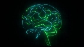 4K Glowing Green and Blue Neural Brain Animation on Dark Backgroun - Powered by Shutterstock - Get 15% off with code: PIKWIZARD15