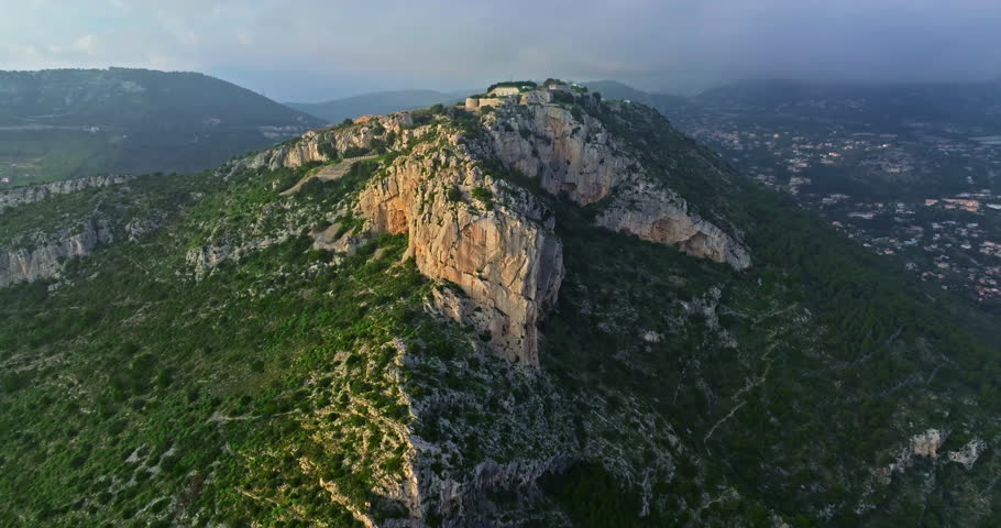 Aerial view of Cap dAil on French Riviera near Monaco 