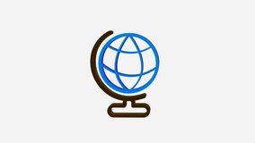 4K 360-degree rotating globe icon video representing international business, global market, worldwide connection, and communication. Ideal for corporate, trade, and globalization-themed projects.

 - Powered by Shutterstock - Get 15% off with code: PIKWIZARD15
