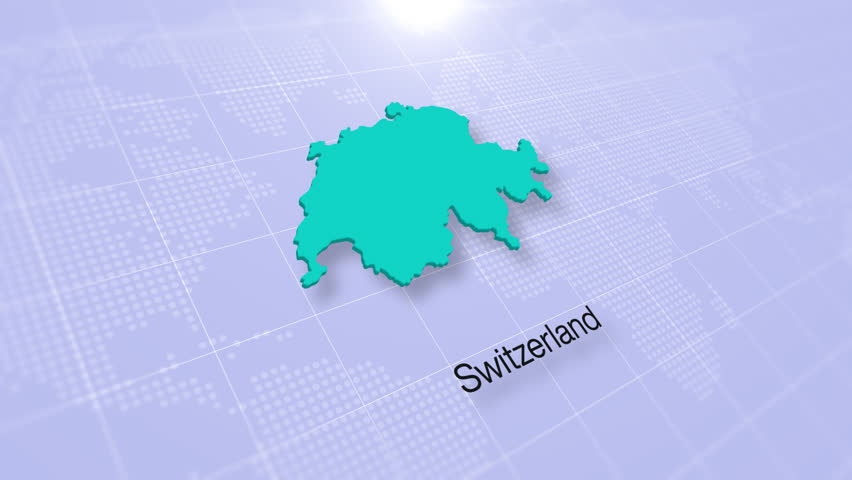 Switzerland Map Displayed on a Modern Clean White Background. Map of the Switzerland