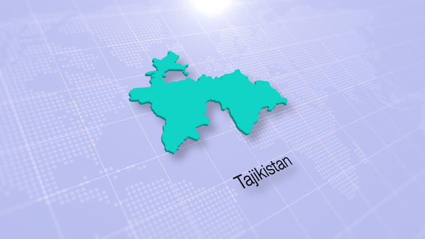Tajikistan Map Displayed on a Modern Clean White Background. Map of the Tajikistan