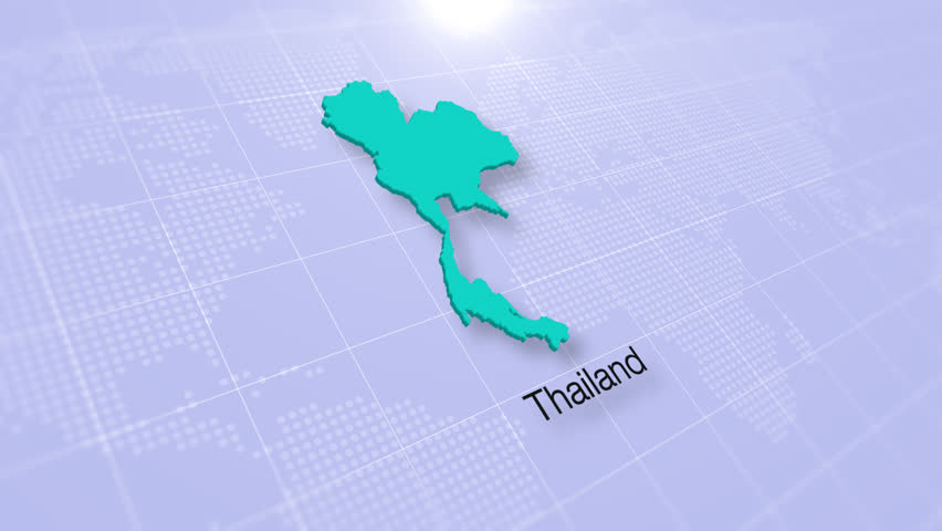 Thailand Map Displayed on a Modern Clean White Background. Map of the Thailand