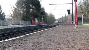 Train arrives in station