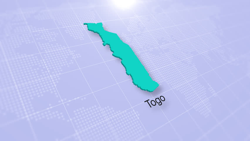 Togo Map Displayed on a Modern Clean White Background. Map of the Togo