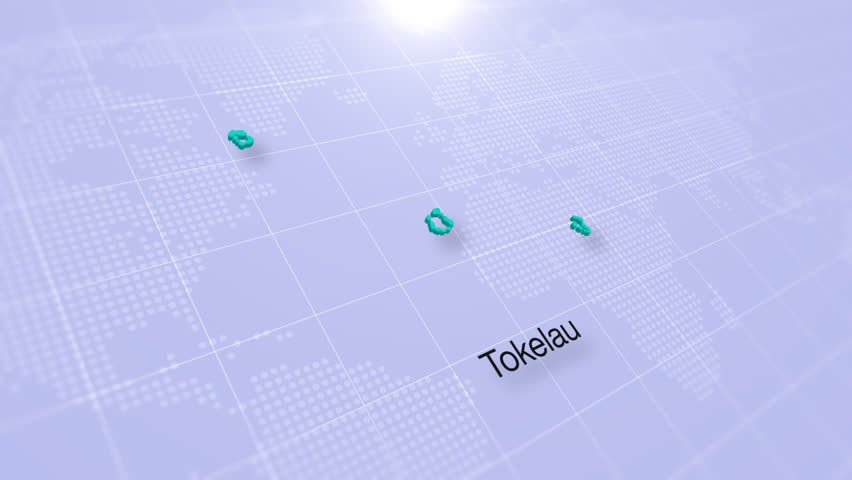 Tokelau Map Displayed on a Modern Clean White Background. Map of the Tokelau