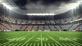 Floodlight cue initiating field confetti bursting at midfield, marking win, golden pieces drifting. Stadium, celebration, glamour, dynamic, spectacle, architecture, lighting - Powered by Shutterstock - Get 15% off with code: PIKWIZARD15