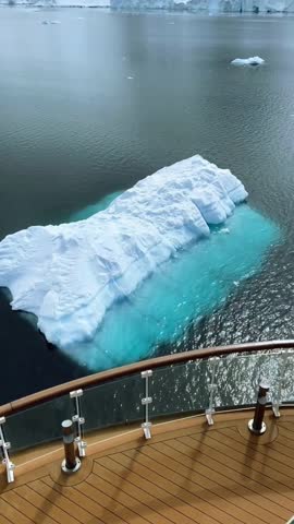 Icebergs float beautiful serenely. North Coast Newfoundland