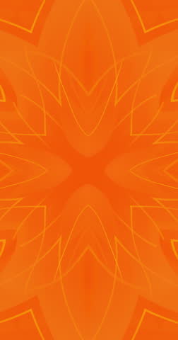 4k animated orange abstract mandala flower background. Second chakra logo place backdrop illustration. Svadhisthana symbol circle frame. Chakras design. Yoga class banner Energy light Meditation aura