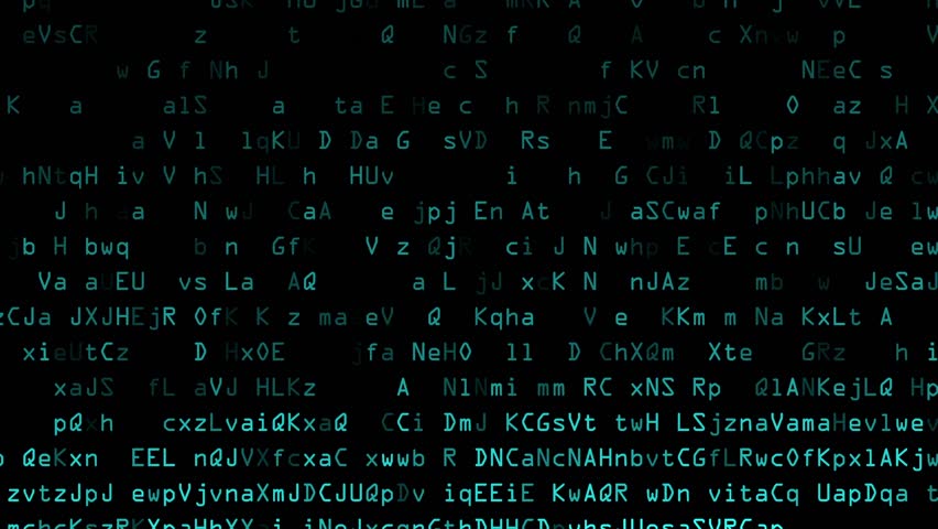 Digital letters code - Technology background