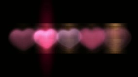 Flashing heart lights on black background - Powered by Shutterstock - Get 15% off with code: PIKWIZARD15