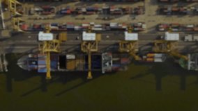 Impact of Reciprocal Tax on Global Trade and Tariffs: An Aerial View of Shipping Containers and Data Visualization. Consignment. - Powered by Shutterstock - Get 15% off with code: PIKWIZARD15