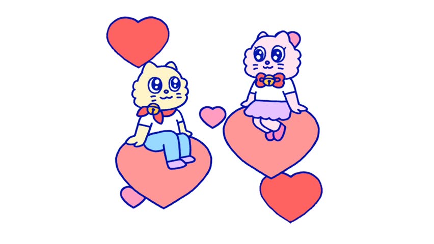 lovely lovey lovey dovey hearted cartoons 