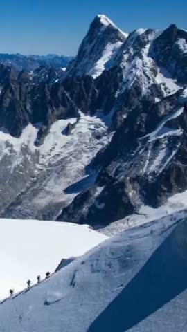 Mont Blanc mountain in Courmayeur, France.
