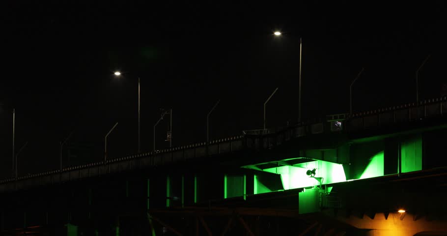 Night view in Chungdam bridge, Han river, Seoul, South Korea