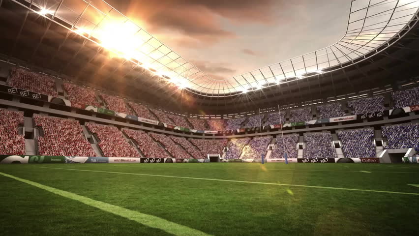 At kickoff heart outlines appearing on pitch drifting upward across stands representing fan passion. Stadium, sports, fan, passion, sunset, glow, celebration - Powered by Shutterstock - Get 15% off with code: PIKWIZARD15