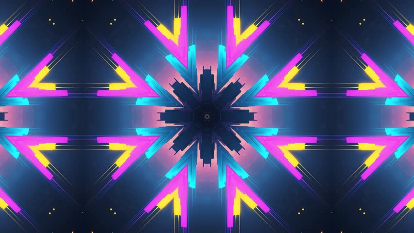 Abstract kaleidoscope video featuring symmetrical starburst patterns with vibrant colors, geometric shapes, and dynamic movement. - Powered by Shutterstock - Get 15% off with code: PIKWIZARD15