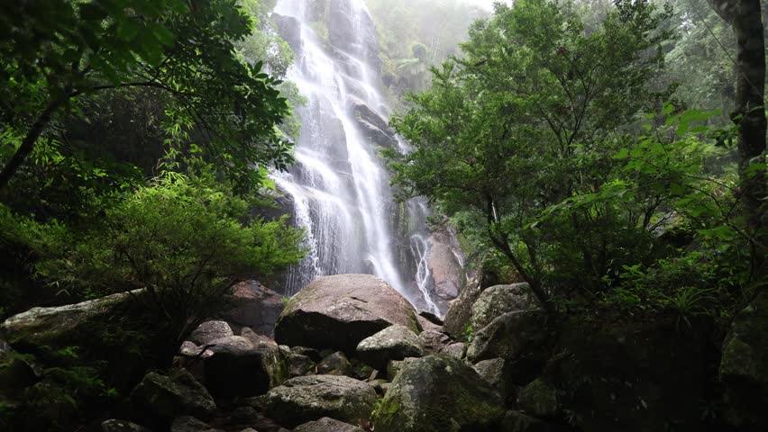 Cachoeira Véu de Noiva (Bridal Veil Waterfall) - Campo Belo River - Lower Part of Itatiaia National Park - Itatiaia, Rio de Janeiro, Brazil
