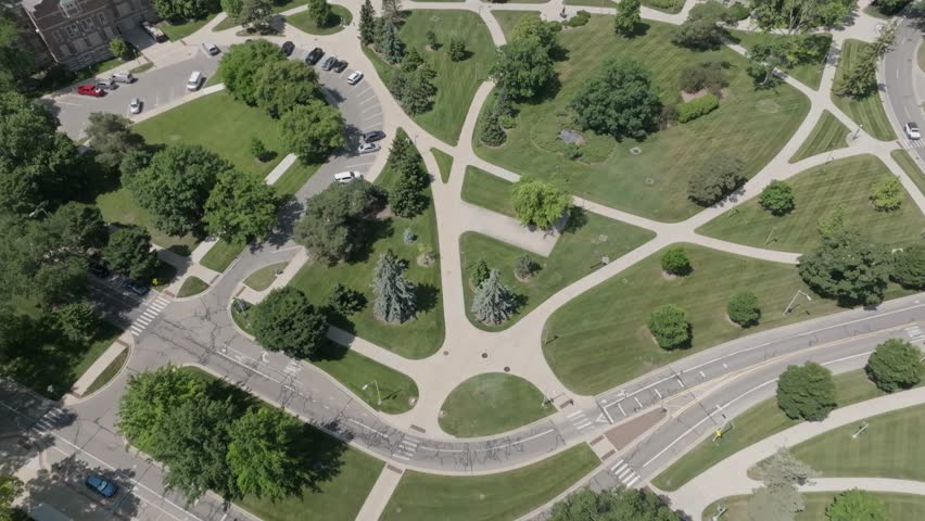 Michigan State University Aerial Drone Hannah Center Tilt up