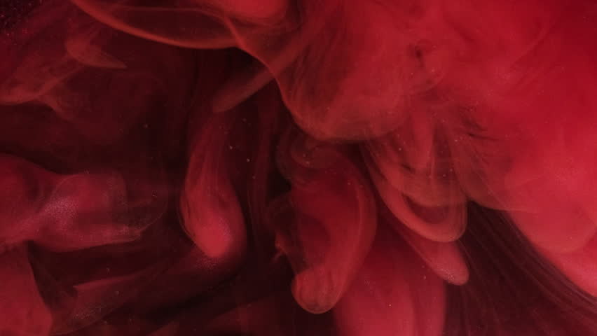 Pink smoke. Ink haze. Airy poured veil of color wavy swirls. Fantasy cloudy puff billow paint flowing on sparkling water abstract background.