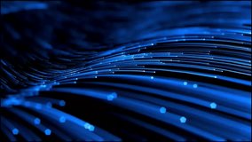Futuristic Blue Fiber Optic Surface Animation – Glowing Digital Waves Moving in Technology Background - Powered by Shutterstock - Get 15% off with code: PIKWIZARD15