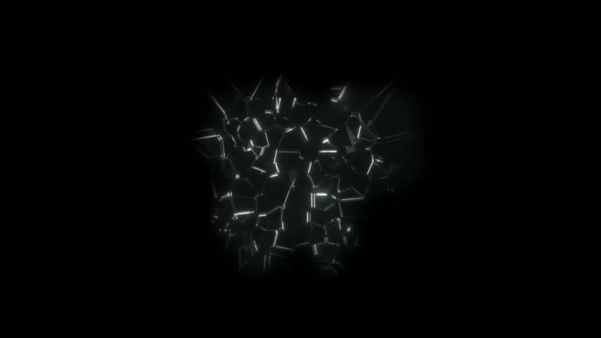  Abstract Shattered Glass Explosion in Dark Background – High-Speed Broken Glass Effect for Dramatic Visuals