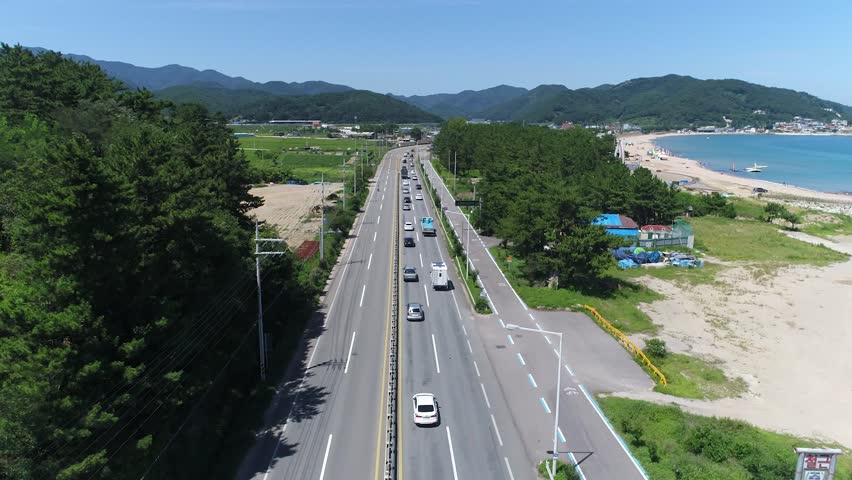 highway over the river in mountains