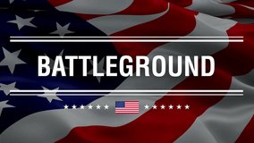 Battleground. A dynamic battleground text background video banner prominently features the USA flag waving proudly in the breeze, its vibrant colors of red, white, and blue standing out boldly. This
 - Powered by Shutterstock - Get 15% off with code: PIKWIZARD15