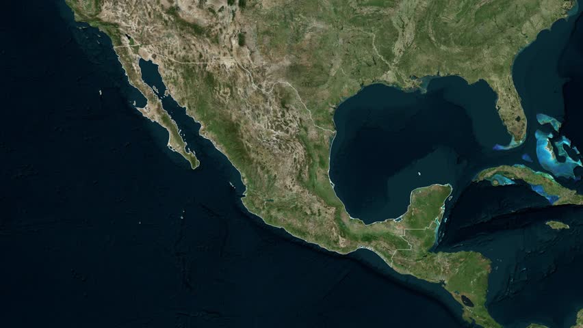 Mexico City map zoom in animation