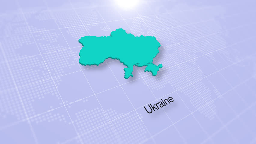 Ukraine Map Displayed on a Modern Clean White Background. Map of the Ukraine