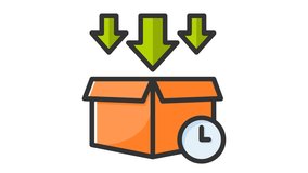 animated packaging icon. Perfect for website, digital, online, computer, animation, technology, internet, retail, store, marketing, website, commerce, web, shop, delivery, market, network - Powered by Shutterstock - Get 15% off with code: PIKWIZARD15