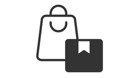animated shopping bag icon. Perfect for website, digital, online, computer, animation, technology, internet, retail, store, marketing, website, commerce, web, shop, delivery, market, network - Powered by Shutterstock - Get 15% off with code: PIKWIZARD15