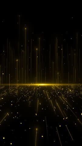 Gold award particles shining lines glamour rain animation background. Money Glitter Particle Frame, Glittering Bokeh, Christmas, New year, Holliday, Wedding Christmas, Celebration, Success, Glitter
