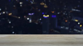 Power button icon on desktop modern computer monitor screen on wooden table over blur colorful night light city tower and skyscraper, Business start up online concept - Powered by Shutterstock - Get 15% off with code: PIKWIZARD15