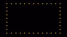 Frame bulb retro style 80s-90s pattern blank marquee light board with flashing orange on black background. - Powered by Shutterstock - Get 15% off with code: PIKWIZARD15