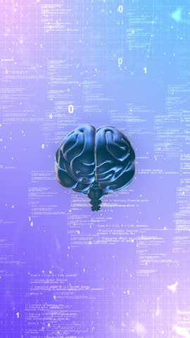 Artificial intelligence Electronic brain AI Futuristic 3d Hologram of Human brain Energy HUD Infographic. Brain 3d wireframe Processing Unit Ai machine learning. tech Global medicine science research