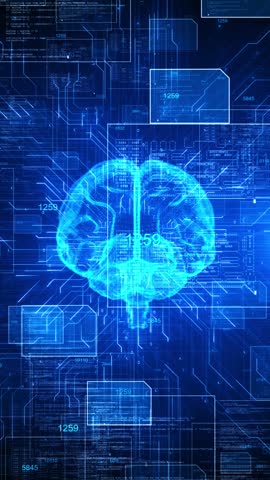 4K Future Ai Technology Innovation Background AI system autonomously computer program code. Deep learning algorithms using neural networks Big data mining Deep Learning Modern Technology 3D 4K