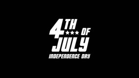4K Happy 4th of july celebrating independence day. Transparent background and alpha channel. 4th of july independence day animation. - Powered by Shutterstock - Get 15% off with code: PIKWIZARD15