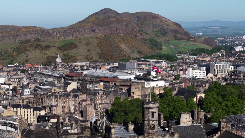 Flight towards Salisbury Crags and Arthur