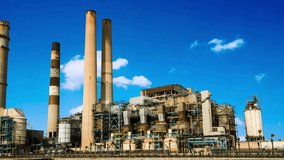 Refinery factory oil storage tank and pipeline is power factory gas petrochemical industrial. sstkindutry modern fuel gas power plant petroleum or petrochemical  factory with global map wide for world - Powered by Shutterstock - Get 15% off with code: PIKWIZARD15