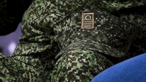 Colombian Navy soldier wearing official uniform and cap. High quality 4k footage - Powered by Shutterstock - Get 15% off with code: PIKWIZARD15