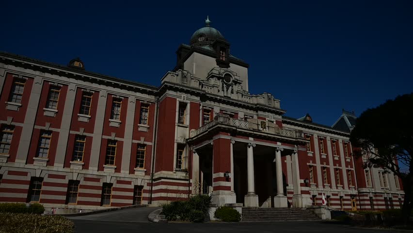 Nagoya City Archives on a clear winter day (NAGOYA, AICHI, 2025, Feb.)