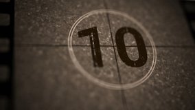 3D render Vintage old film countdown 10 second - Powered by Shutterstock - Get 15% off with code: PIKWIZARD15