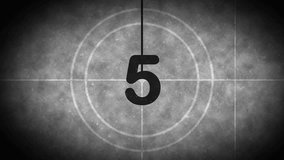 Countdown 5s film movie old style film. Nostalgic and dramatic mood. Suitable for intro, video, and presentations. - Powered by Shutterstock - Get 15% off with code: PIKWIZARD15