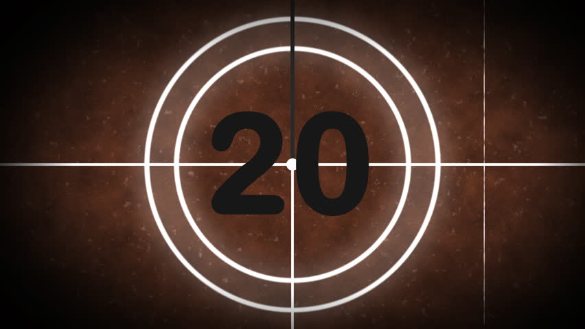 Vintage Old style film countdown. Perfect for retro cinema, video projects, and nostalgic designs.