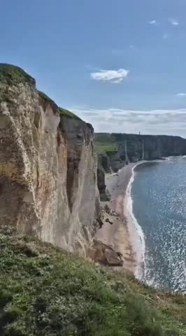 
panoramic view of cliffs and the sea