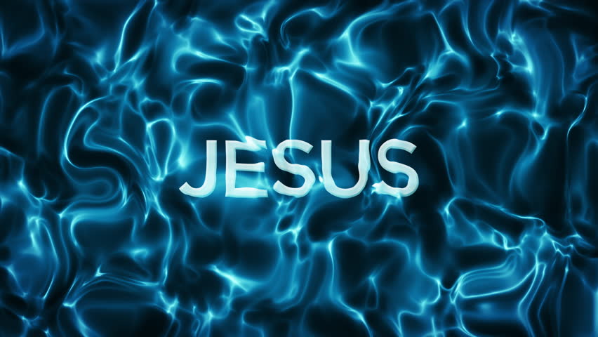 Underwater JESUS Sign Background Loop