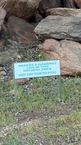 Snakes and Goannas sign at Alice Springs